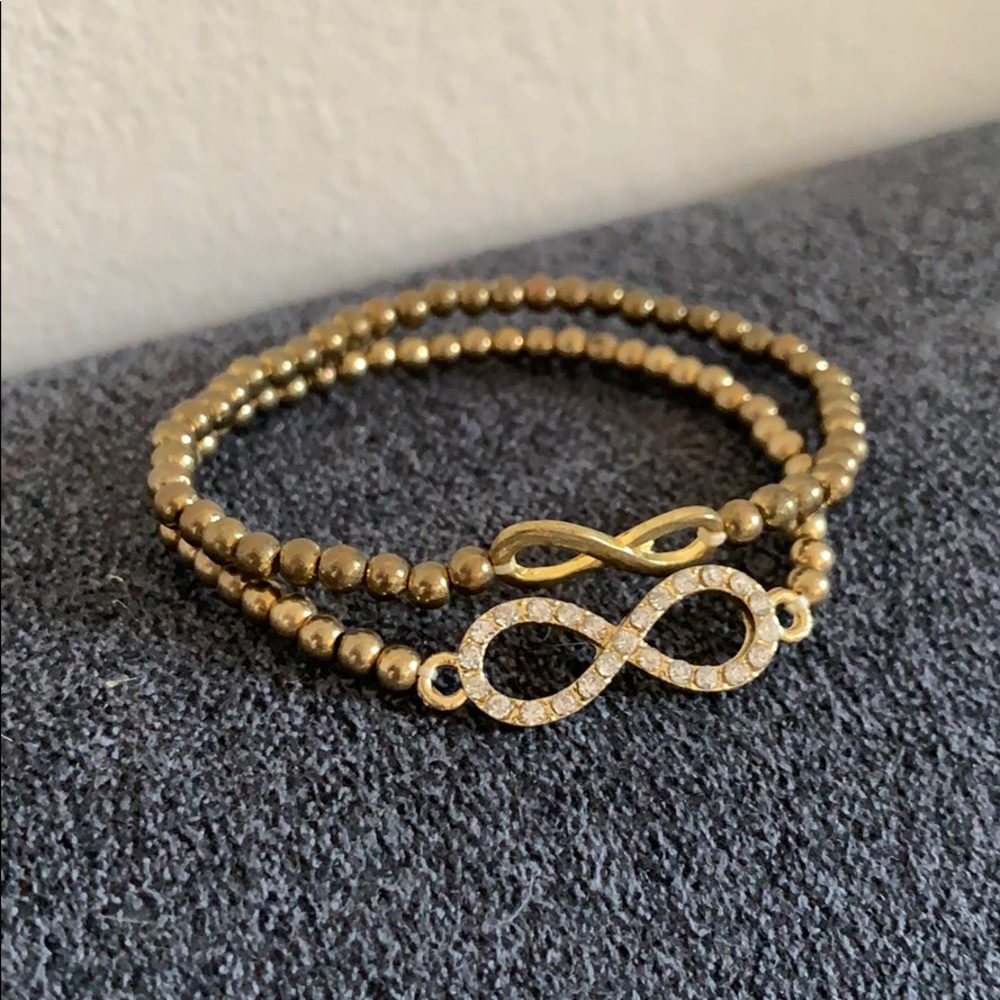 Brand new set of 2 infinity bracelets
